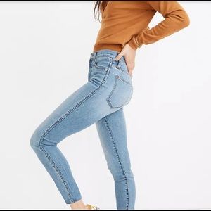 Madewell 10” High Rise Button Front Raw Hem Jeans